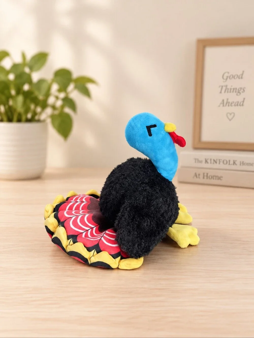 BARK BarkBox Turkey Tim Thanksgiving Plush Dog Toy Squeaky Crinkle - NWOT